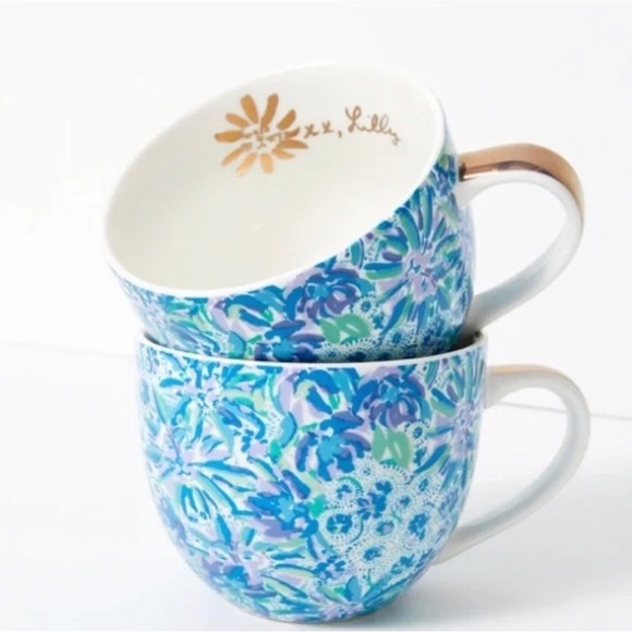 Lilly Pulitzer Other - Lilly Pulitzer ceramic mugs. Set of two.  12oz size